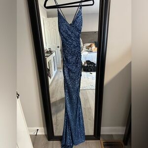 Ocean blue sequin dress